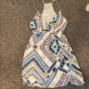 Racer back printed dress